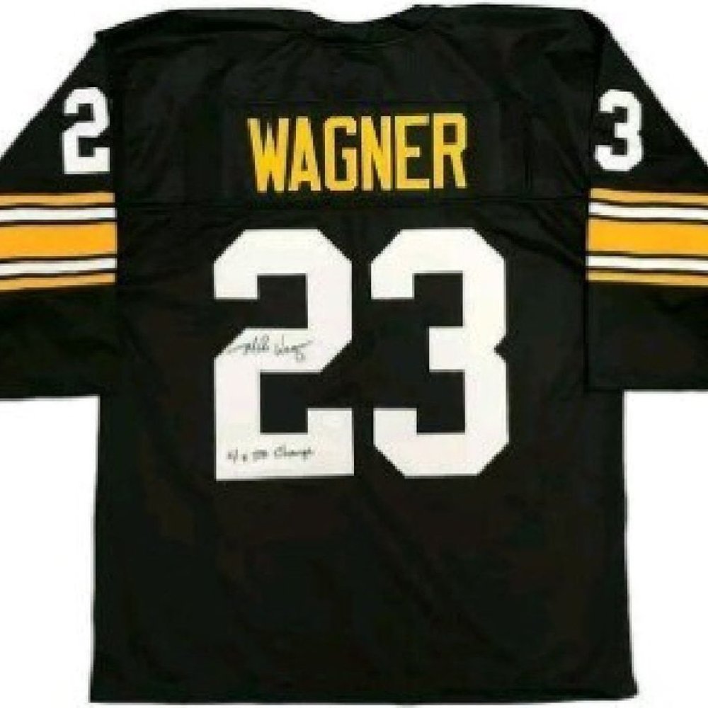 Pittsburgh Steelers Legendary Safety Mike Wagner Autographed XL Jersey with COA